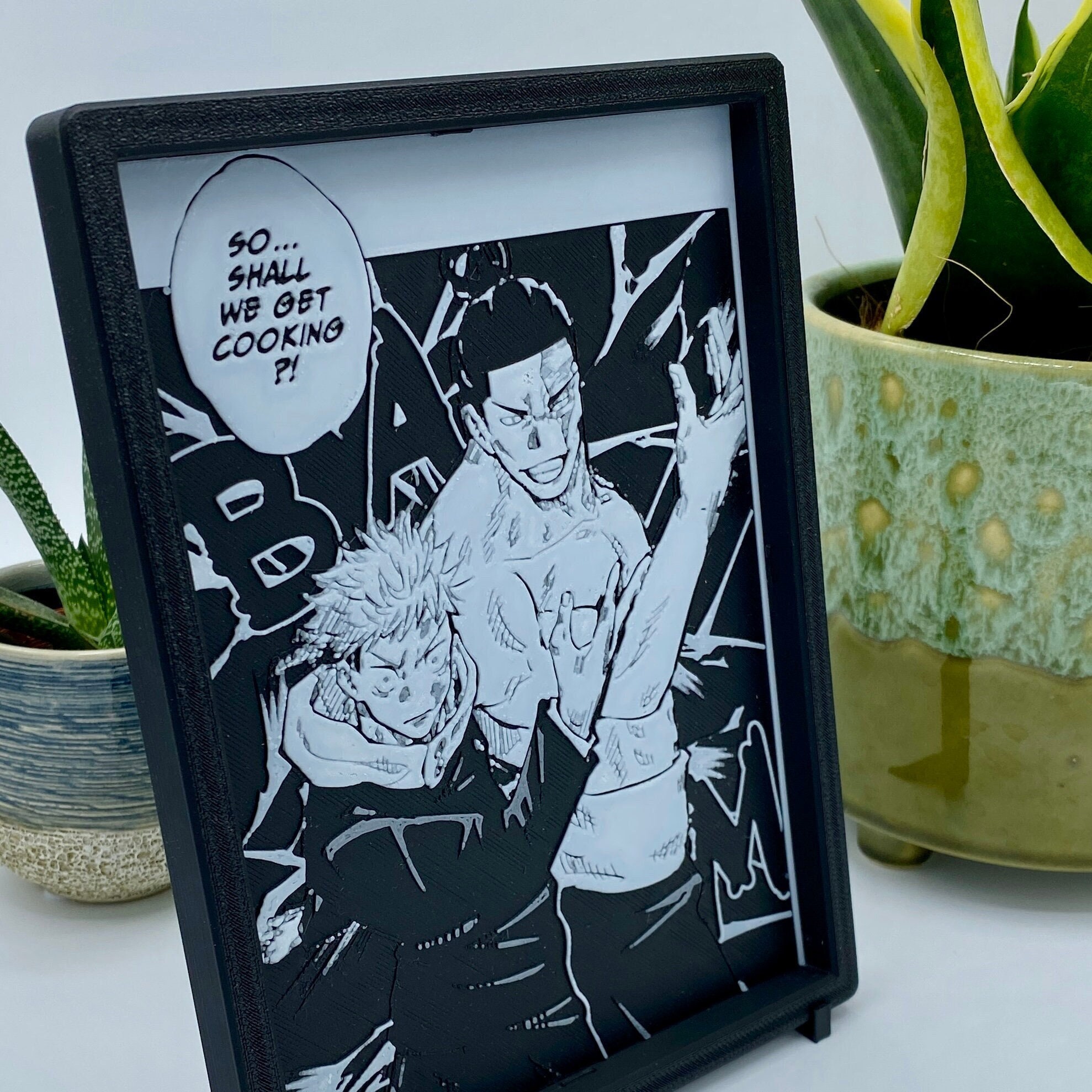Itadori x Todo - 3D Wall Mural - Let's get cooking - Jujutsu Kaisen - Anime / Manga Besto Friendo Best Friend Wall Poster Picture Color Gojo Geto