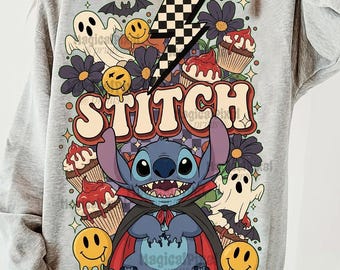 Retro Stitch Halloween PNG, Halloween Collage Png, Halloween Ghost Png, Spooky Vibes Png, Trick Or Treat, Fall Png Design, Digital Download