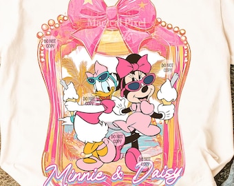 Coquette Minnie And Daisy Besties PNG, Summer Vibes Png, Groovy Style Png, Sister Png, Family Vacation, Magic Kingdom, Family Trip 2025 Png