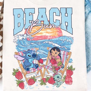 Blue Cartoon Beach Bum PNG, Retro Summer Png, Magical Summer Shirt, Trendy Summer PNG, Beach Vibes Png, Strawberry Shirt, Family Vacation