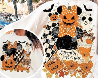 Minnie Autumn Png, Literally Just A Girl Halloween Png, Pumpkin Fall Png, Girls Trip Png, Fall Vibes Png, Pumpkin Spice Png, Pumpkin Patch
