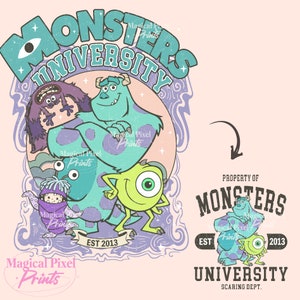 Niedliche Monster Freunde PNG, Familienurlaub Png, Familienreise Png, magisches Königreich Png, Monster Sublimationsdesign, Cartoon PNG T-Shirt Design