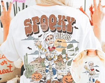 Vibes effrayantes PNG, Sublimation Western Halloween, Cowboy Western, Des bonbons ou un sort, Tendance Halloween Png, Saison effrayante Png, Citrouille d'Halloween