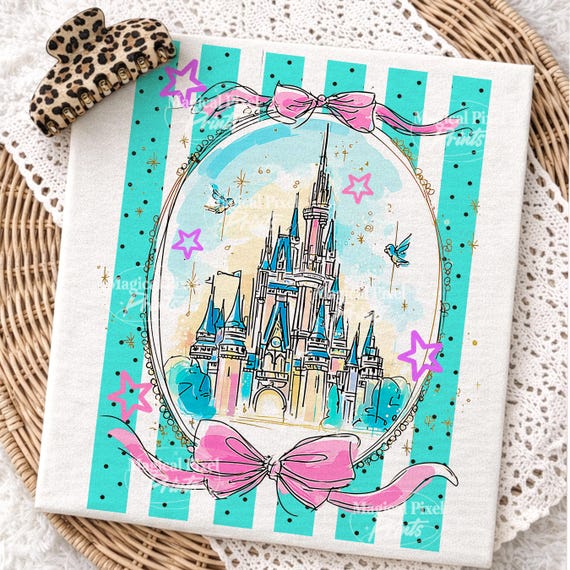 Striped Family Vacation 2026 Png, Coquette Mouse And Friends Png, Happiest Place On Earth, Magic Kingdom Png, Vacay Mode 2026 Png