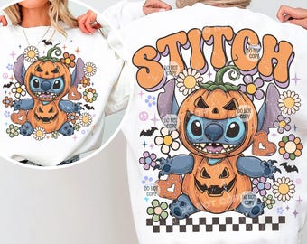 Stitch Halloween Shirt PNG, Coquette Halloween Shirt Png, Retro Halloween Spooky Coquette Png, Spooky png, Halloween Girly png, Fall png
