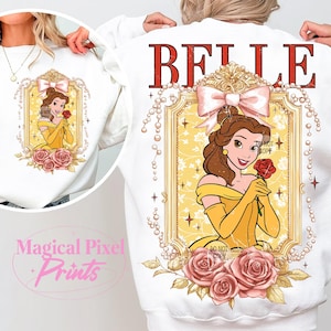 Princesa Bella coqueta, La Bella y la Bestia, Vacaciones familiares, Escuadrón de chicas, Camiseta de princesa, Viaje familiar 2025