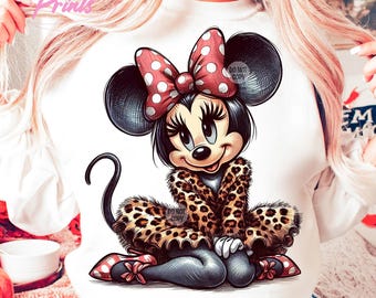 Niedliche Retro Maus PNG, trendiges Png-Design, weiches Mädchen-Ära Png, rosa Schleife, Kokette Shirt Design Png, magisches Königreich, digitaler Download