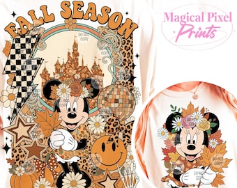 Retro Minnie höstsäsong PNG, magisk mus Halloween PNG klotter, tecknad höst PNG, magiskt kungarike PNG, halloweenmus, trendig höst PNG