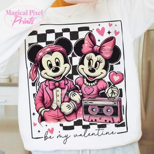 Checkered Valentine Png, Magical Valentine Mouse Png, Xoxo Valentine Png, Valentine Couple Png, Valentine Coquette Png, Cartoon Couple Png