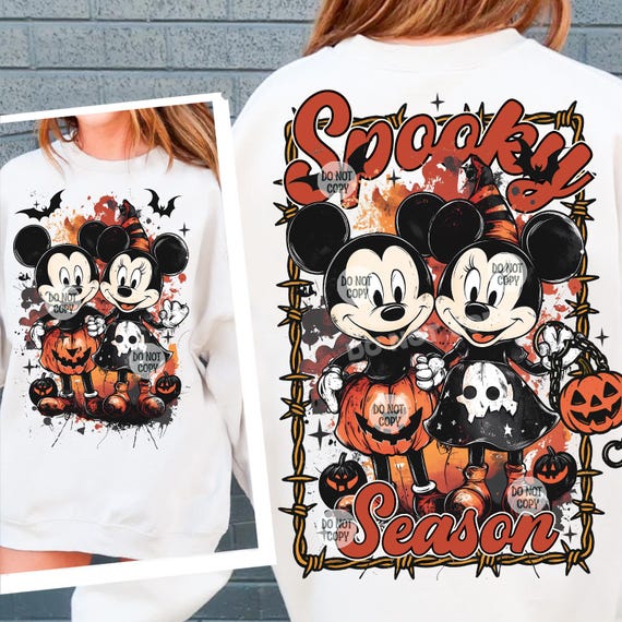Mickey And Minnie Halloween PNG, Trick Or Treat PNG, Halloween Png, Spooky Season Png, Halloween Pumpkin, Trendy Png, Halloween Shirt Design