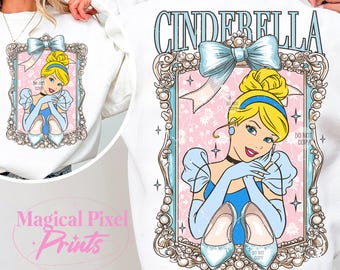 Cinderella Coquette Princess Png, Princess Png, Magical Kingdom Png, Vacation Png, Family Trip 2025 Png, Watercolor Princesses, Trendy Png