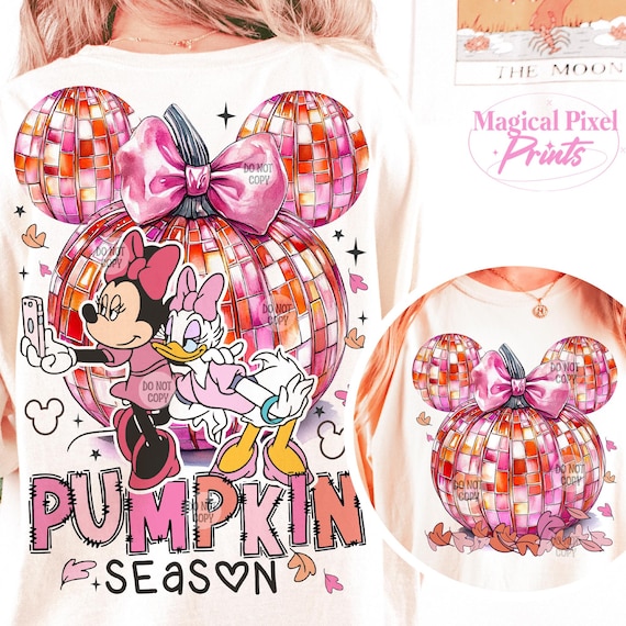 Pumpkin Season PNG, Mouse Pumpkin Sublimation Png, Trendy Fall Designs, Girly Fall Png, Fall Pumpkin Png, Tis The Season, Disco Pumpkin Png