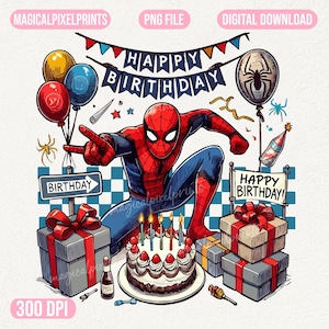 Spider It&#39;s My Birthday PNG, Happy Birthday Png, In My Birthday Era, Birthday Boy Png, Birthday Png, Superhero Png, Birthday Squad Png