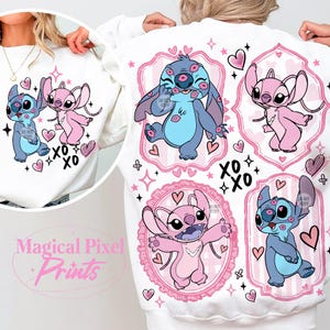 Valentine Movie Design Png, Pink Valentine Cartoon Characters Png, Valentine Couple Shirt Design Png, Valentine Coquette Png, Digital File