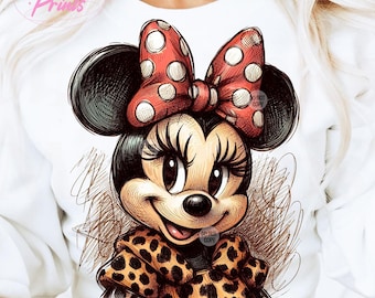 Retro Sketch Minnie PNG, Minnie Sublimation, Retro Mouse Png, Family Vacation png, Family Trip Png, Magic Kingdom, Mouse Shirt, Digital File