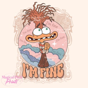 I&#39;m Fine PNG, Cartoon Emotions Png, Mental Health Matter Png, Family Vacation Png, Sublimation, Anxiety Shirt Png, Digital Download