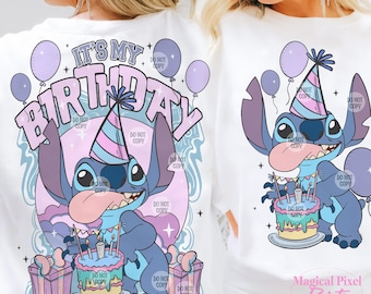 It's My Birthday PNG, Happy Birthday Png, In My Birthday Era, Retro Blue alien PNG, Blue alien Shirt Design Png, Blue alien Birthday