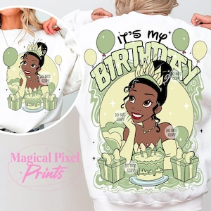 Princess Tiana and Frog Png, It&#39;s My Birthday Shirt PNG, Princess Birthday Png, Birthday Girl Png, Birthday Girl Shirt Design,Birthday Squad