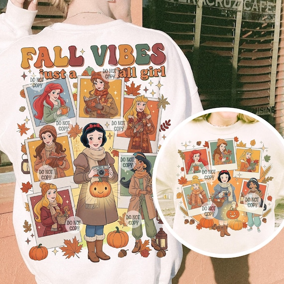 Retro Cartoon Princess Fall Png, Trendy Fall Png, Fall Pumpkin Png, Fall Vibes Png, Pumpkin Spice Png, Princess Autumn Png, Pumpkin Patch