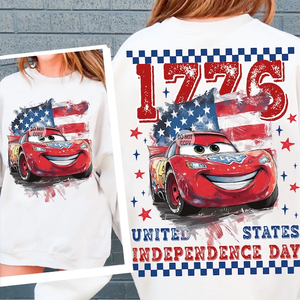 4th Of July Cars Png, Cars Sublimation Design, America Checkered Png, Memorial Day PNG, Kids USA Png, Independence Day png, Patriotic png