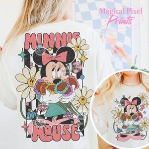 Retro Checkered Mouse PNG, Family Vacation png, Family Trip Png, Vacay Mode Png, Magic Kingdom Png, Floral Groovy Png, Digital Download