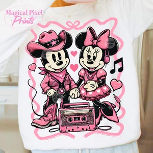 Coquette Valentine Mouse Design Png, Valentine Coquette Png, Pink Valentine Cartoon Character Png, Valentine Couple Shirt Design, Xoxo Png