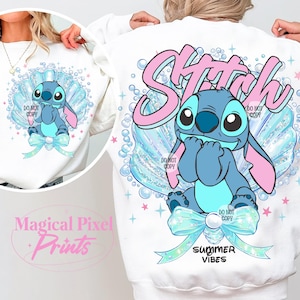Retro Blue Cartoon Movie PNG, Summer Shirt PNG, Coquette Clam Pearl Bow, Coastal Seashell Starfish PNG, Summer Vibes, Magical Kingdom Png