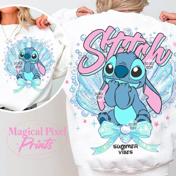 Retro Blue Cartoon Movie PNG, Summer Shirt PNG, Coquette Clam Pearl Bow, Coastal Seashell Starfish PNG, Summer Vibes, Magical Kingdom Png