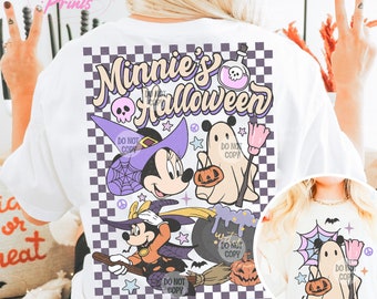 Słodka koszulka na Halloween PNG, Modny Halloween PNG, Cukierek albo psikus, Upiorny sezon, Retro Halloween PNG, Słodki duch, Straszna mysz, Dynia PNG