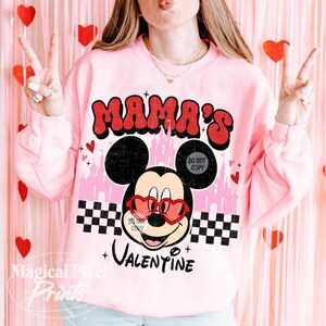 Mama&#39;s Valentine PNG, Mouse Valentine&#39;s Day Png, Groovy Valentine Png, Kids Valentine Png, Mama Valentine, Retro Valentine Png, Vday Shirt
