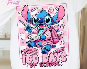 Roze 100 dagen school png, cartoon 100e schooldag png, waardering leraar, geruite retro terug naar school png, 100 dagen slimmer png