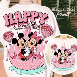 Happy Valentine PNG, Valentine Mouse Png, Retro Valentines Png, Happy Valentines Mouse Png, Family Trip, Funny Valentine&#39;s Day Shirt
