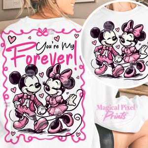 Coquette Valentine Couple PNG, Mouse Valentine Shirt Png, Cute Valentines day png, Valentine Bow Png, Pink Valentine Png, Valentine love Png