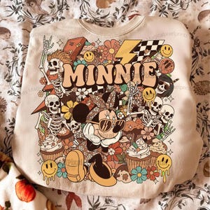 Groovy Minnie Png, Checkered Png, Mouse and Friends Png, Family Vacation, Vacay Mode Png, Magic Kingdom Png, Family Trip 2025,Smile Face Png