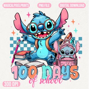 Happy 100 Days Of School Png, Gift For Kid School Png, 100 Days Of School Cartoon Png, 100 Days Of School Cartoon Character Png