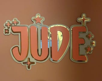 Acrylic name room sign triple layered