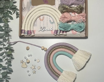 DIY Macrame Rainbow Kit: Personalised name option Craft Gift