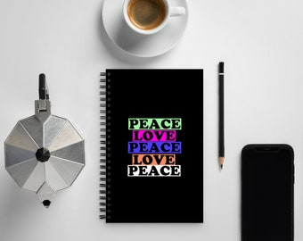 PEACE LOVE - Notebook- Secret notebook- Script Journal - Selflove journal -Attraction Law journal- inspiring quote