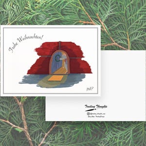 Carte de Noël Souris mignonne