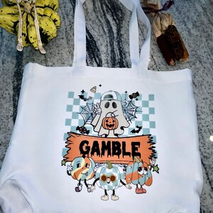 Personalisierter Peace Out Geist mit Kürbissen Halloween Taschen | Süßes oder Saures Taschen | Halloween Süßigkeiten Tüten