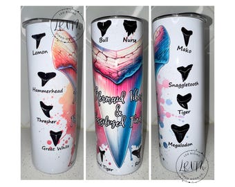 Shark Tooth Hunter Tumbler | Shark Tooth Identification Tumbler | Personalization Tumbler