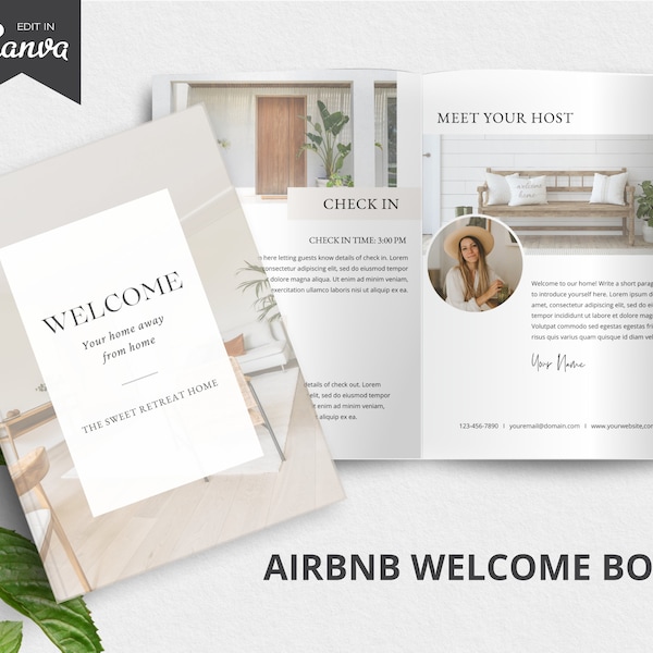 Airbnb Welcome Book Template | Airbnb Guidebook Template | House Host Manual Guidebook Template | Guest Book Airbnb | Airbnb Guidebook