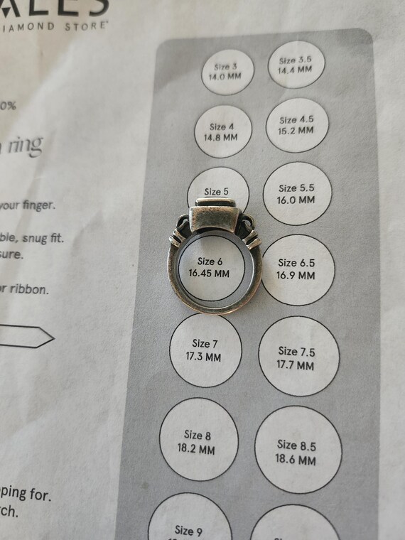 Adele Ring // Vintage Sterling Silver Square Cut … - image 6