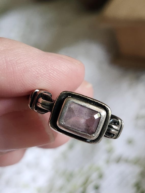 Adele Ring // Vintage Sterling Silver Square Cut … - image 3