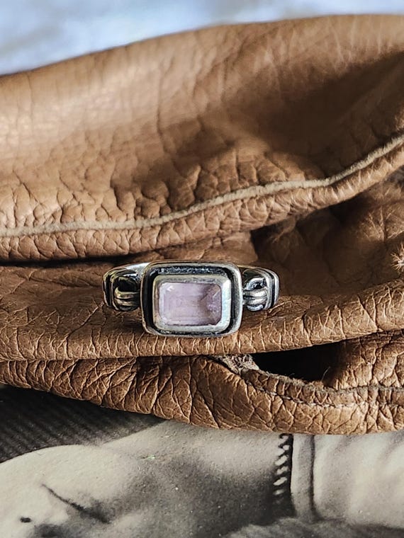 Adele Ring // Vintage Sterling Silver Square Cut … - image 1