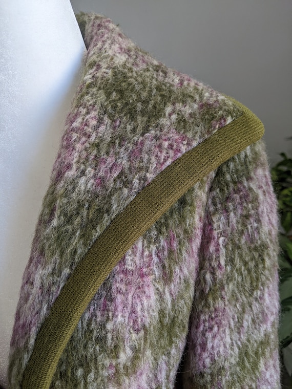 1950's Lilli Ann Lavender and Green Mohair/Wool B… - image 3