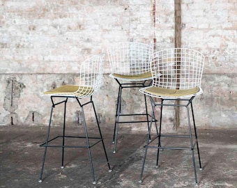 Ensemble de 3 tabourets vintage par Harry Bertoia, Knoll édition