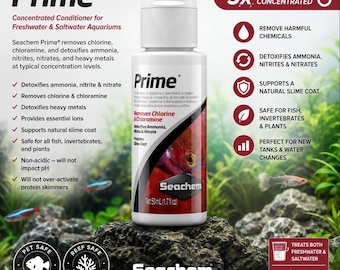 Aquarium Dechlorinator Seachem Prime 50 ml Live freshwater aquarium plants