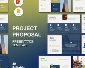 Project Proposal Template: Editable PowerPoint & Google Slides (Digital Download)