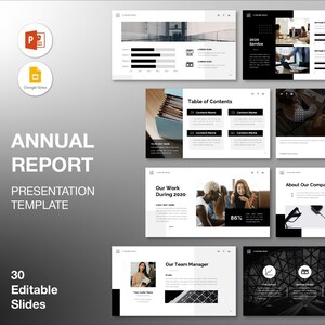 Annual Report Template | Black Annual Report PPT | Black Annual Report PowerPoint | Annual Report PowerPoint | Black Annual Report Template